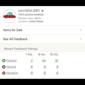 Selling on eBay since 2014! 100% feedback! 😁
